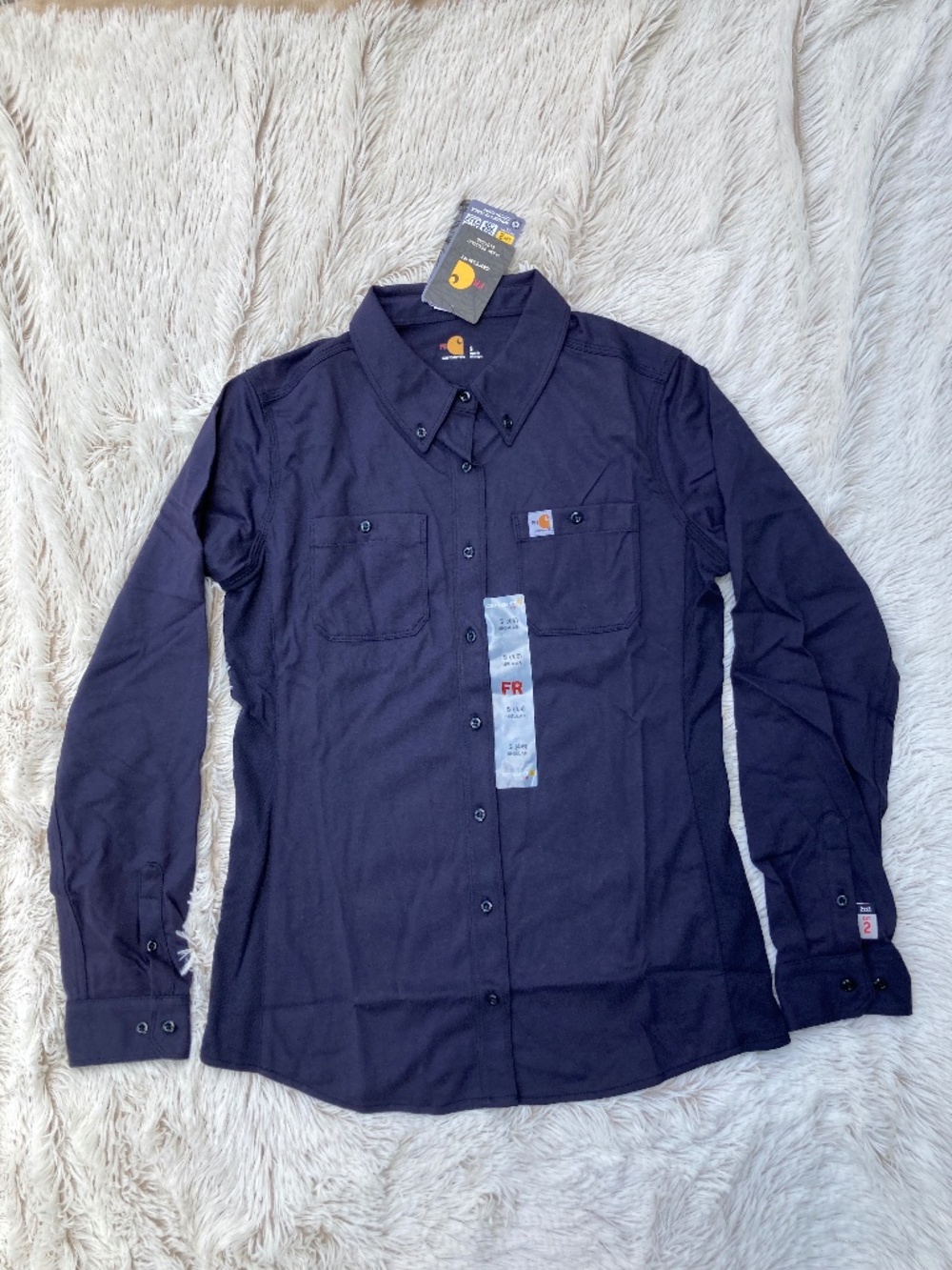 NWT Carhartt Women’s FR Force Cotton Long Sleeve Shirt Size Small